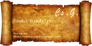 Csehi Gibárt névjegykártya
